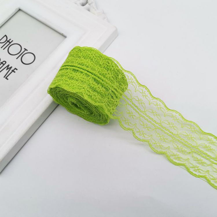 10Meters/Roll 43mm Lace Ribbon Handmade Material DIY Apparel Sewing Fabric Blue Purple Green Pink Red Black White Lace Trimming