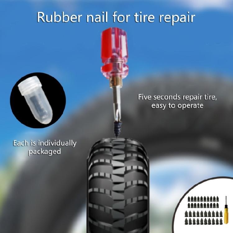Vacuum Car Tyre Repair Rubber Nail Set Tire Screws Tubeless Repair Tools Kit