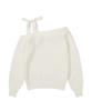 ILLIGO Bloom Bow Off-Shoulder Knit Ivory