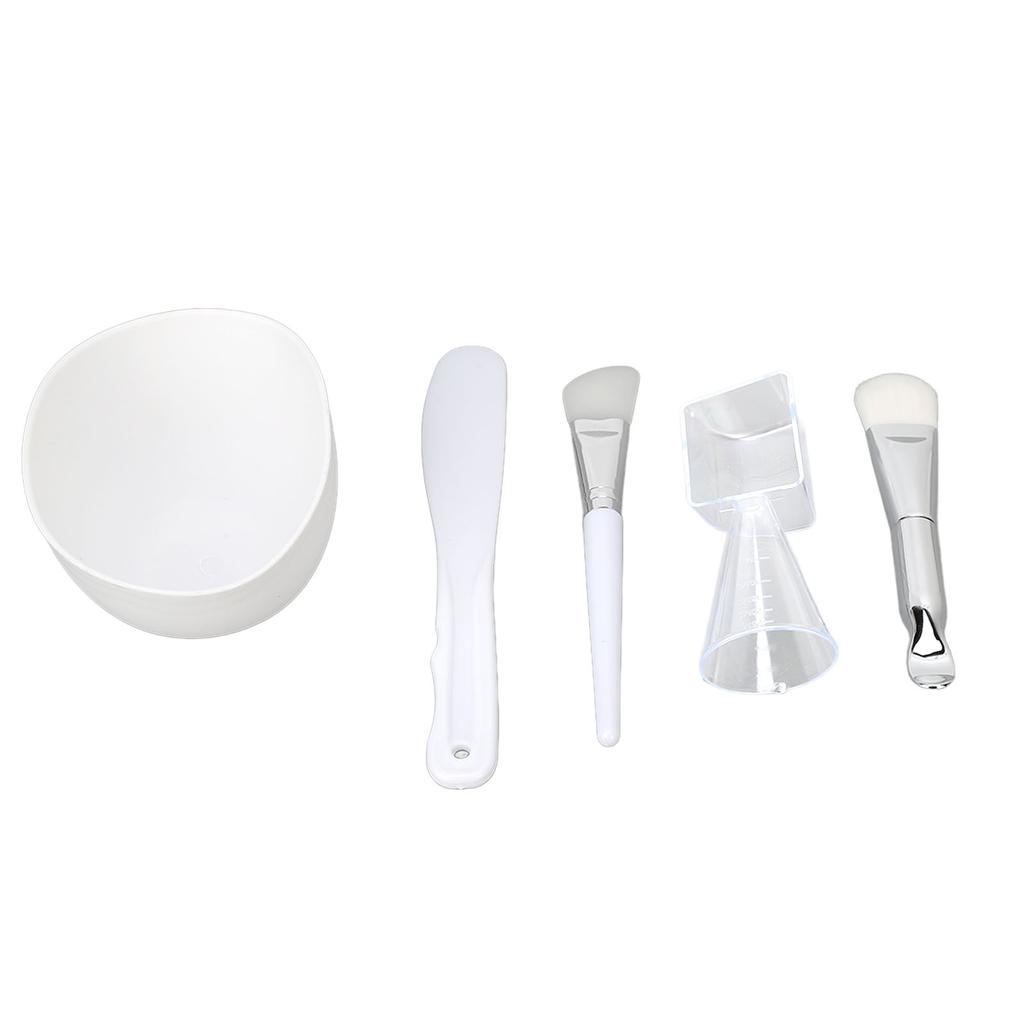 DIY Facial Mask Tool Silicone Brush Soft Bristle Brush Mixing Bowl Spatula Measuring Cup Set