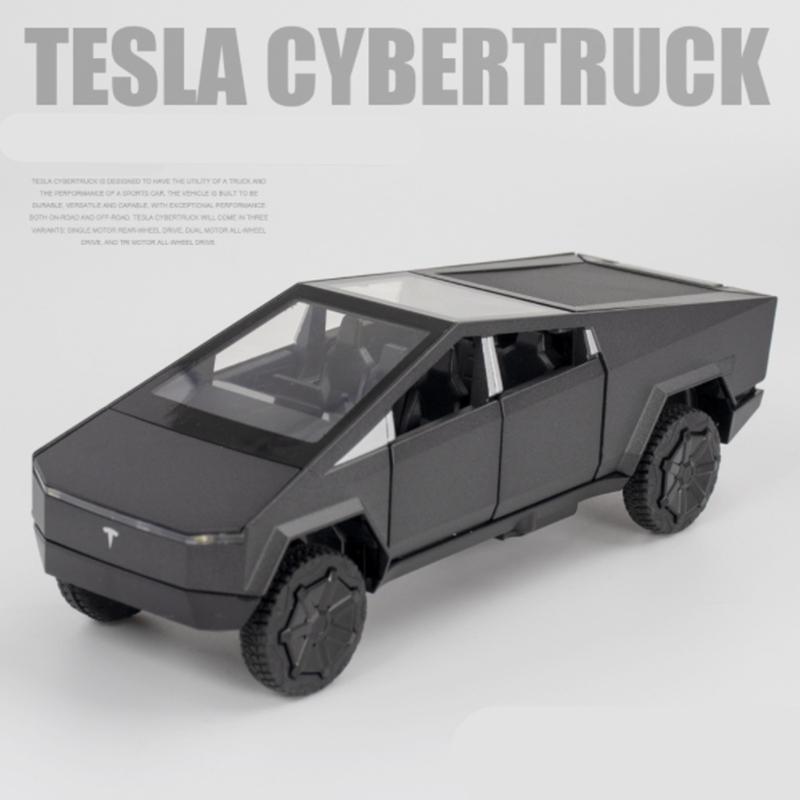 1/32 Tesla Truck Cyber Juguete Camioneta Pick-up Modelo de Camión de Aleación Coche de Metal Fundido a Presión Vehículos Todoterreno Modelo de Coche Sonido Luz Coche Regalos para Niños