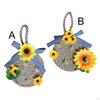 Wreath Artificial Flowers Welcome Wall Hanging Garland Ornament for Window Wedding Indoor and