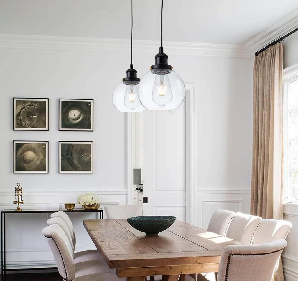 TAOXIAOLU Pendant Light Glass and Glass Hanging Light Lighting Fixture Hanging Ceiling Light Lampshade Scandinavian Retro Modern Light Decorative Lamp