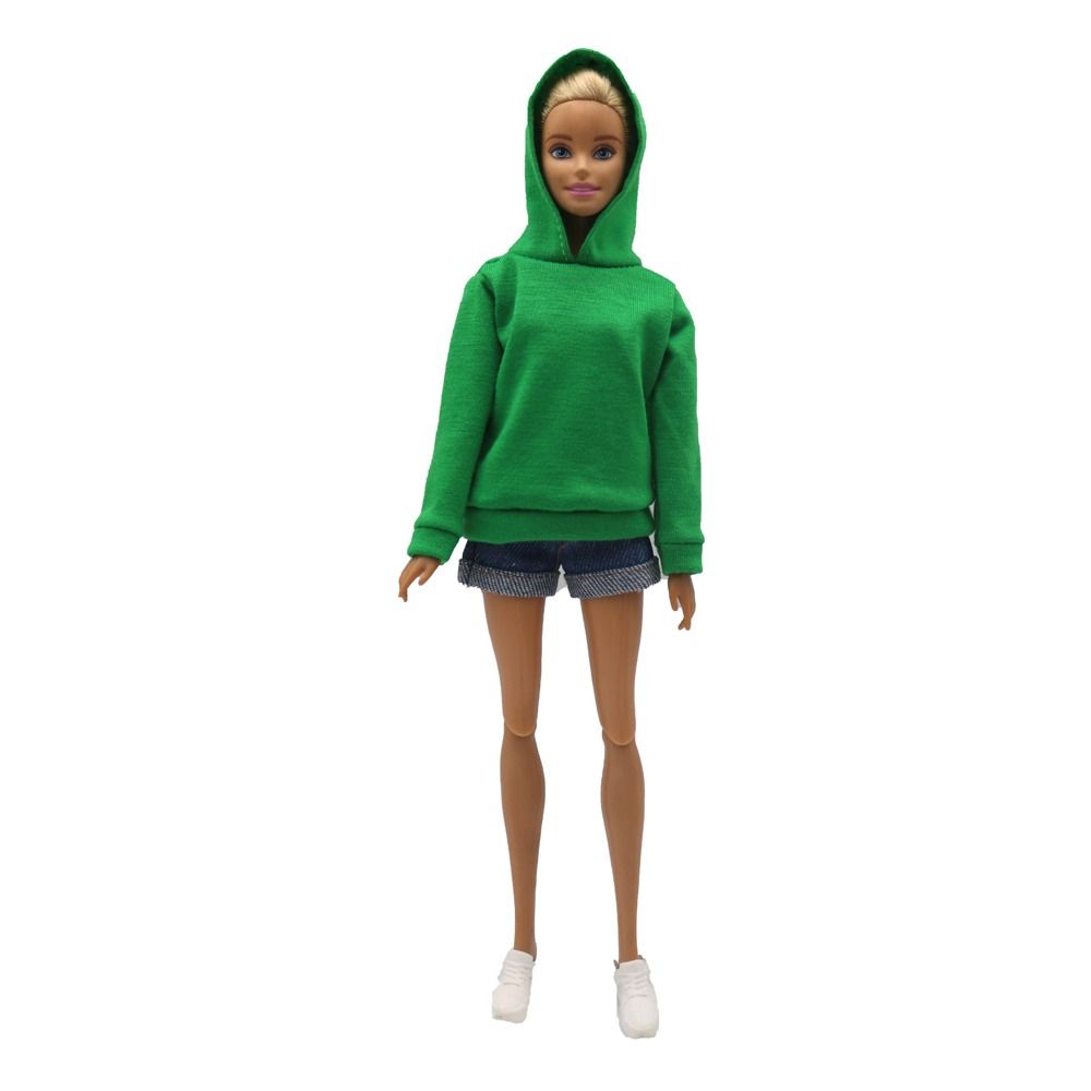 

Cloth 29cm Doll Loose Hooded Sweater Doll Denim Shorts Multi-color Kids Toys