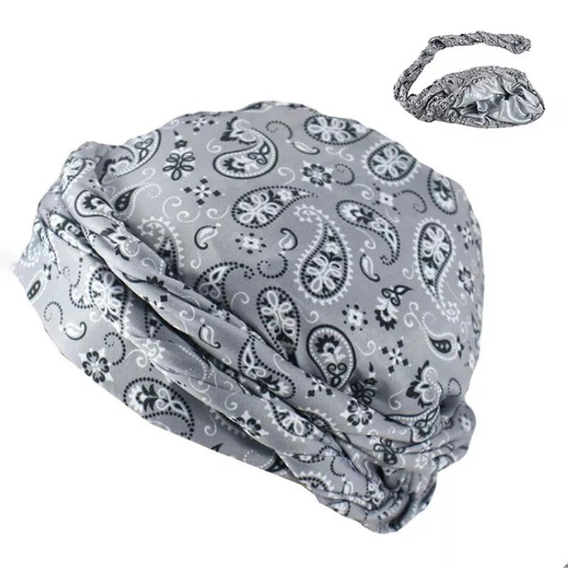 Men Women Paisley Print Headscarf Pirate Hat Outdoor Sport Cycling Bandana Sweat Absorbant Muslim Turban Bohe Style Head Wrap