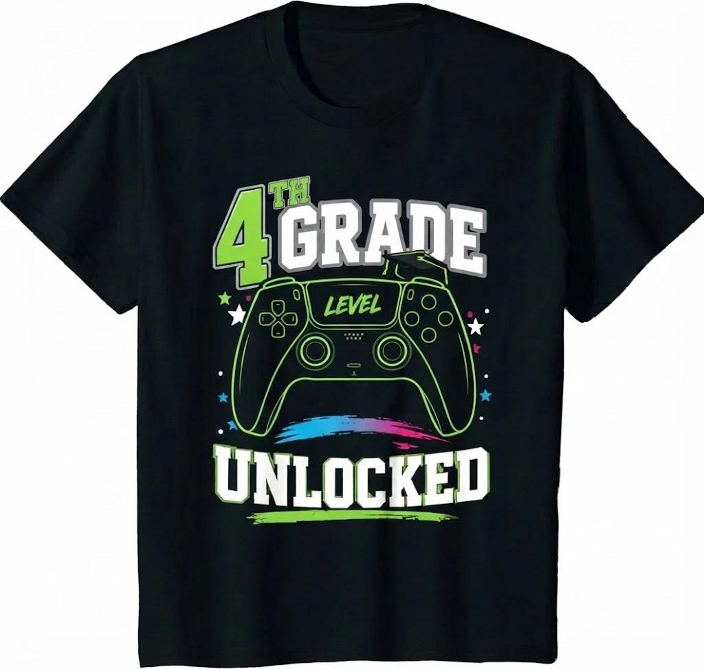 First Day Of 4th Grade Boys Gaming Back To School 4th Grade T Shirt 3XL