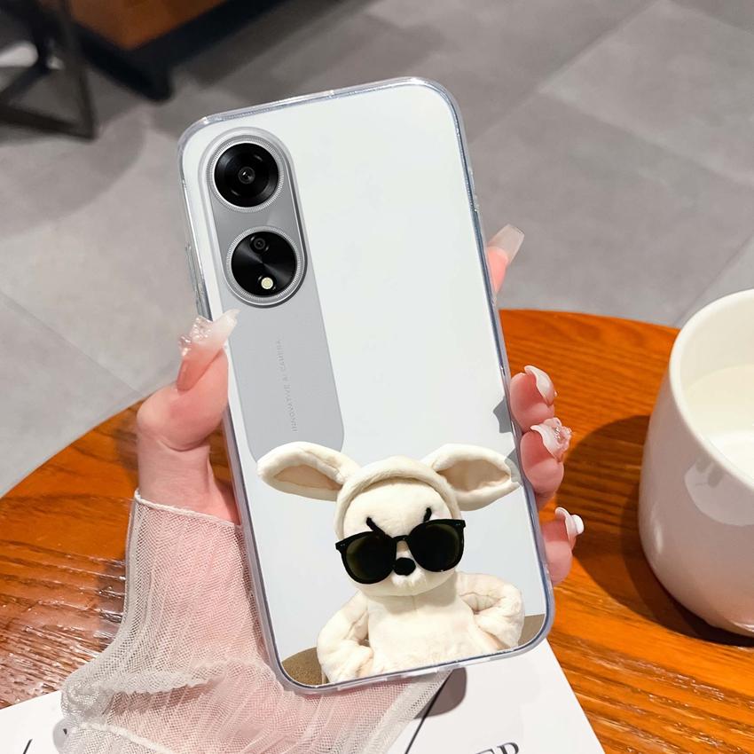 For Oppo A1 A11 A12 A15 A17K Luxury Transparent Lens Protection Cases Mysterious Whale Pattern Shockproof Protective Back Cover Shell For Oppo Housing
