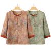 Grandma's Summer Three-Quarter Sleeve Top for Elderly Women