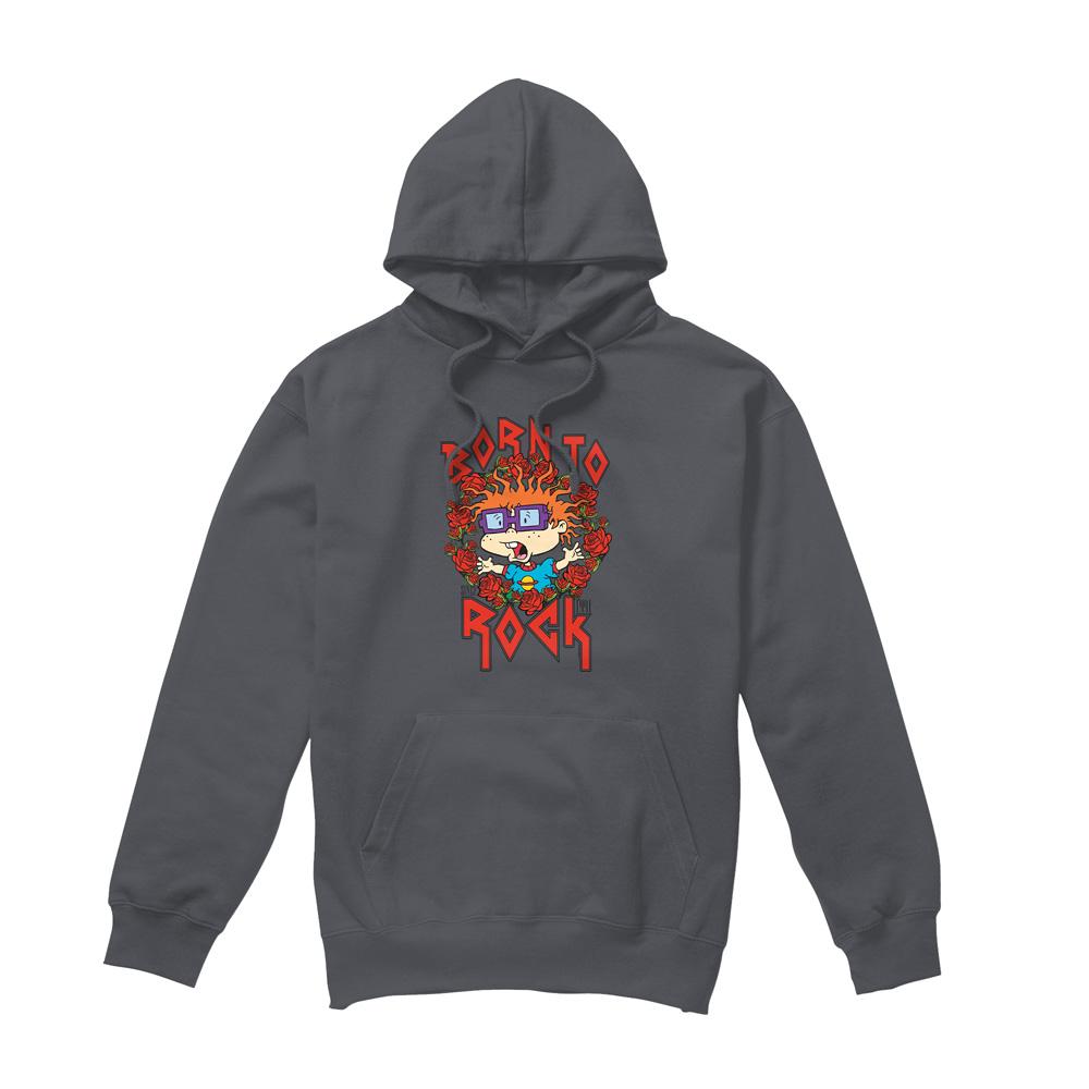 Rugrats Mens Chucky Was Born To Rock Hoodie