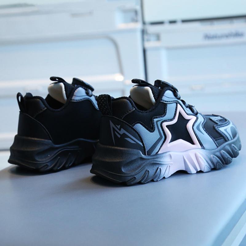 Children's Sports Shoes Spring and Autumn Boys' Dad Shoes Rotating Button Girls' Casual Shoes Internet Famous Soft Soled Baby Shoes