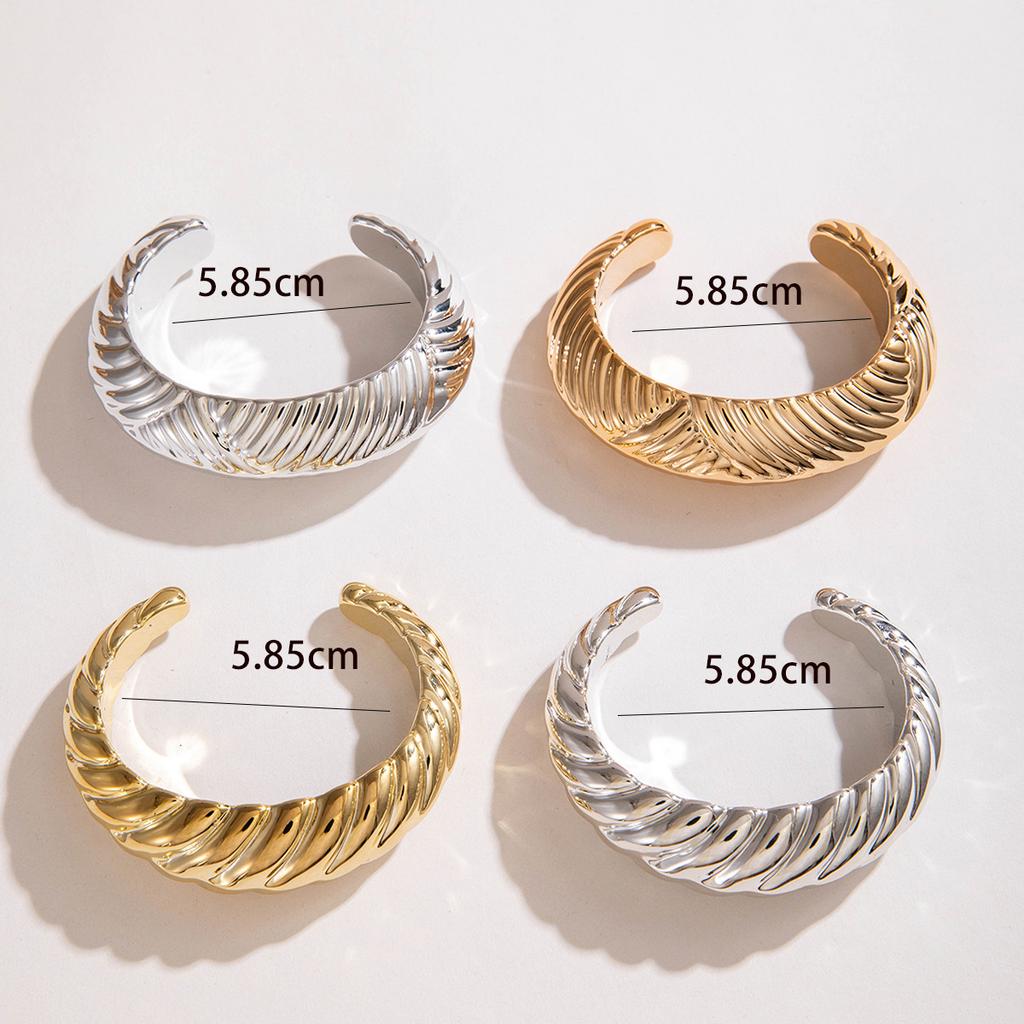 DIEZI Hip Hop Punk Irregular Geometric CCB Plastic Bangles Bracelets Fashion Vintage Gold Silver Color Cuff Bangles Women Men