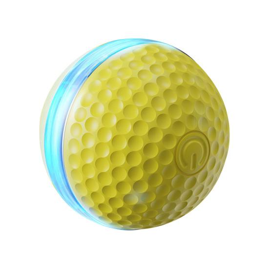 

Электрическая игрушка для кошек «катящийся мяч», автоматически движущийся умный мяч со светом, интерактивная тизерная игрушка для котят, для домашних кошек, от скуки жёлтый