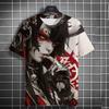 Men's and women's summer fashion 3D printing Japanese anime printing T-shirt casual  round neck casual short sleeve