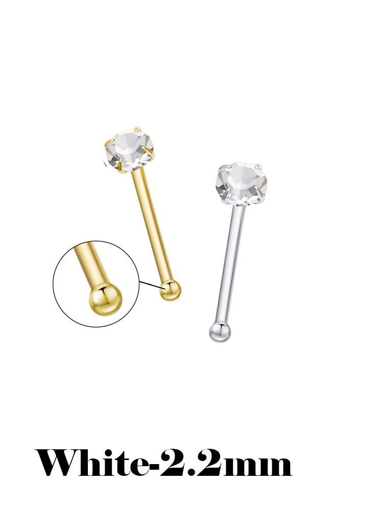 925 Silver Crystal Different Size Nose Studs Nose Piercing Body Jewelry Piercing Nez Pircing Nariz Joyería Corporal
