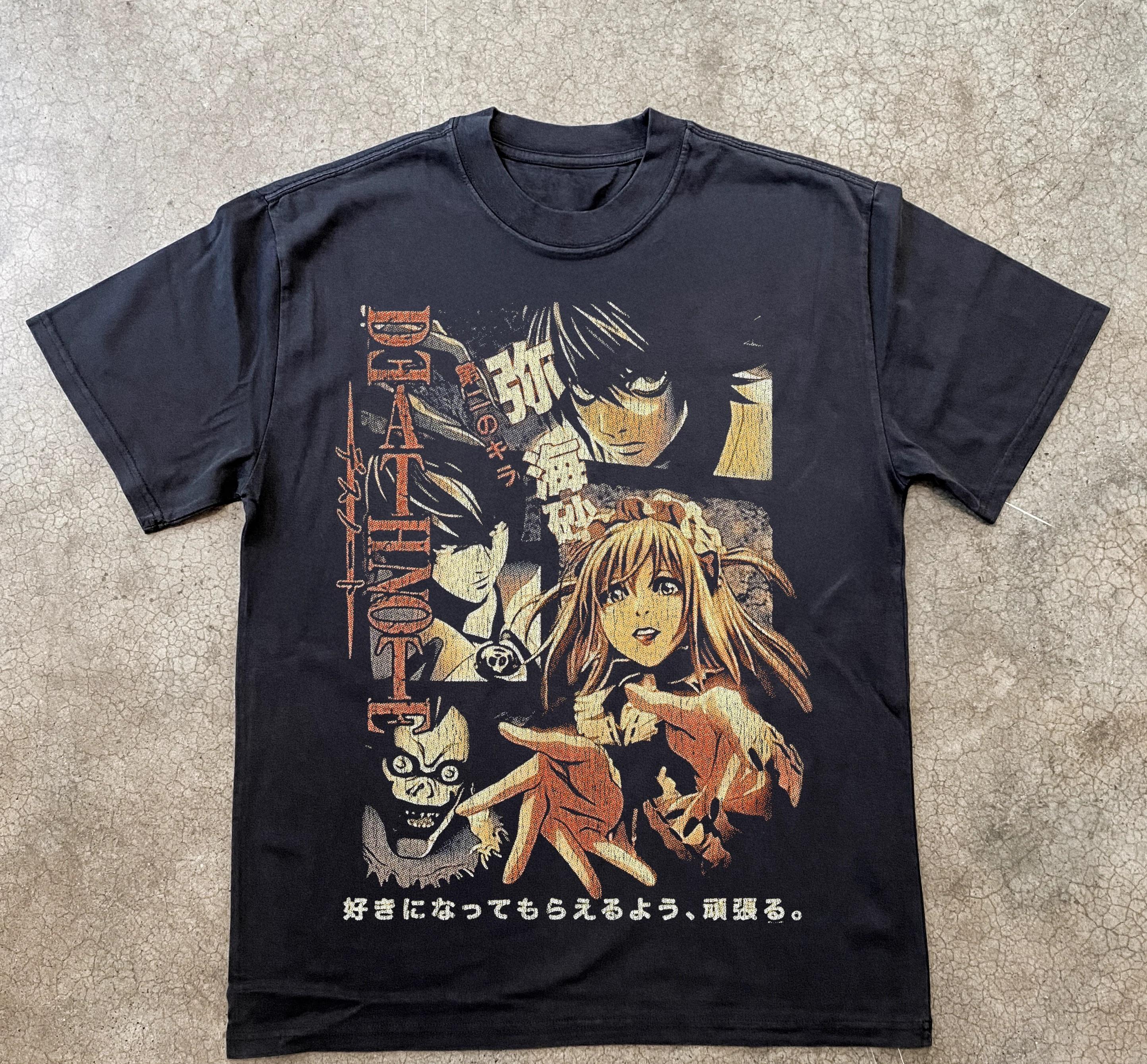 Death Note Anime Graphic TShirt 100Cotton Oversized Shirt unisex Y2k Unisex Short Selling Popular Sleeve ONeck Selling Popular 4XL
