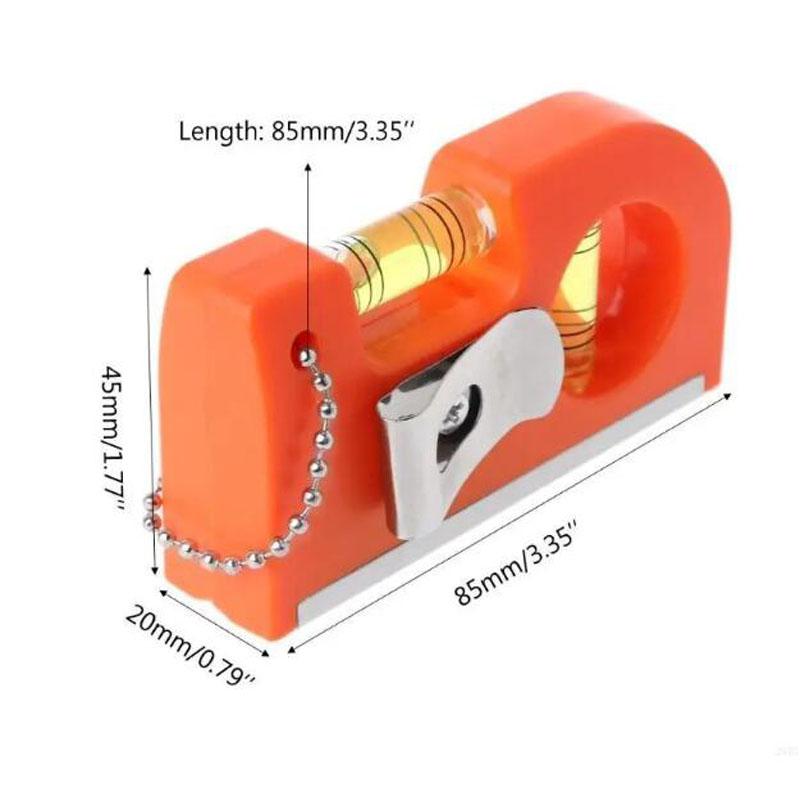 

Мини Карманный Уровень 2в1 Горизонтальный Вертикальный 2 Пузырьковый Спиртовой Уровень Металлический Крючок для Ключей Заводской Машинный Уровень Инструмент Pack of 1