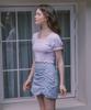 LULUCHOU Shirring Skirt - Sky Blue