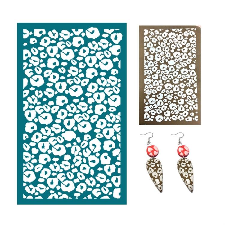 Heart Silk Screen Stencil Clay Silkscreen Print for DIY Printing Earring Scraper