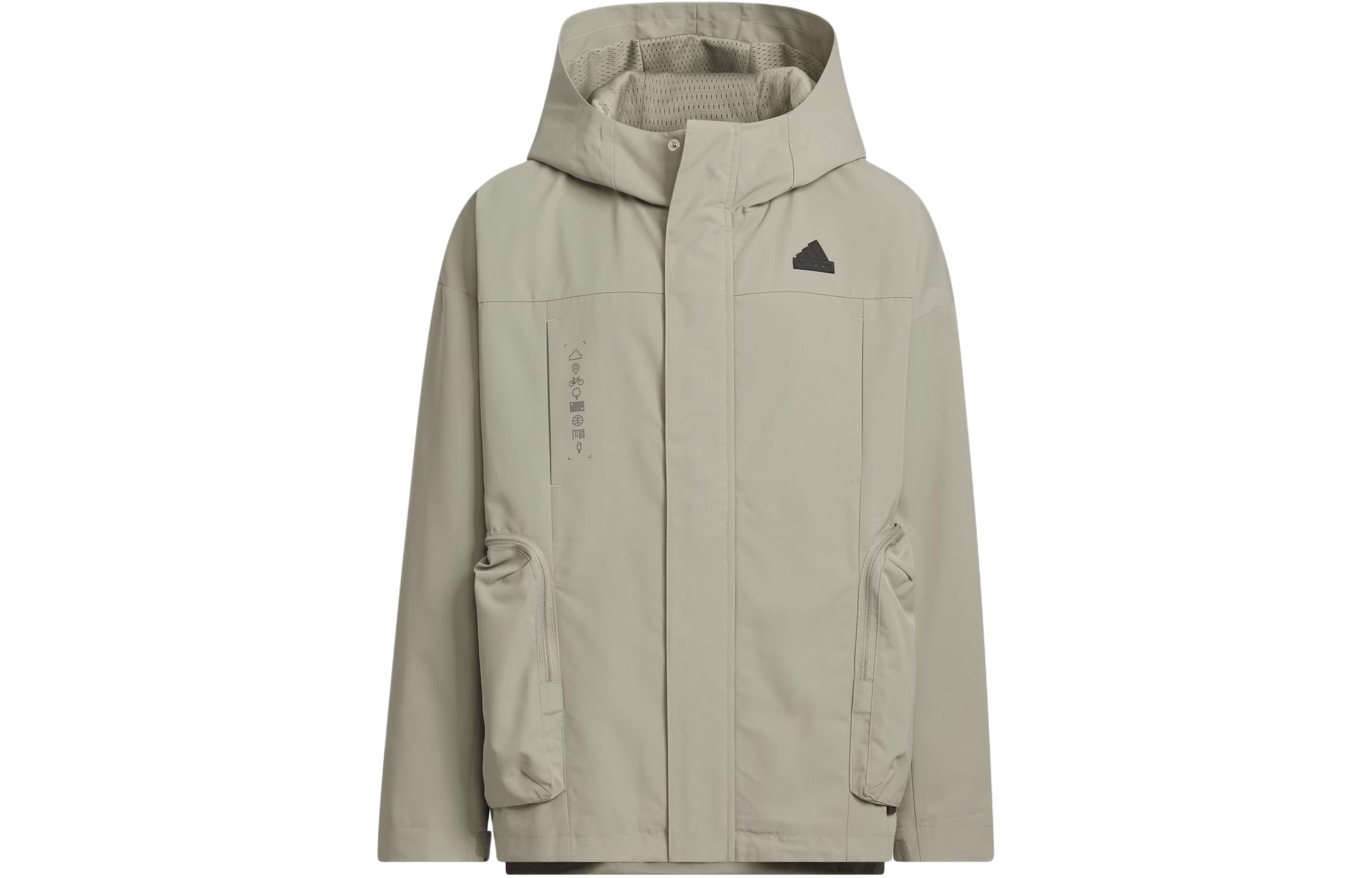 Adidas City Escape Urban Jacket Jackets & Coats Pebble Silver Gray Kids  JE8641 176