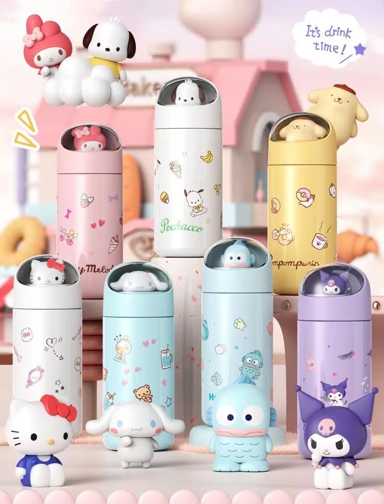 Hangyodon and Cinnamoroll 350ml Vacuum 316 Stainless Perfect for and Keeps Drinks Cold and A great gift for Pom Thermos, Insulated, Steel, Commuting,