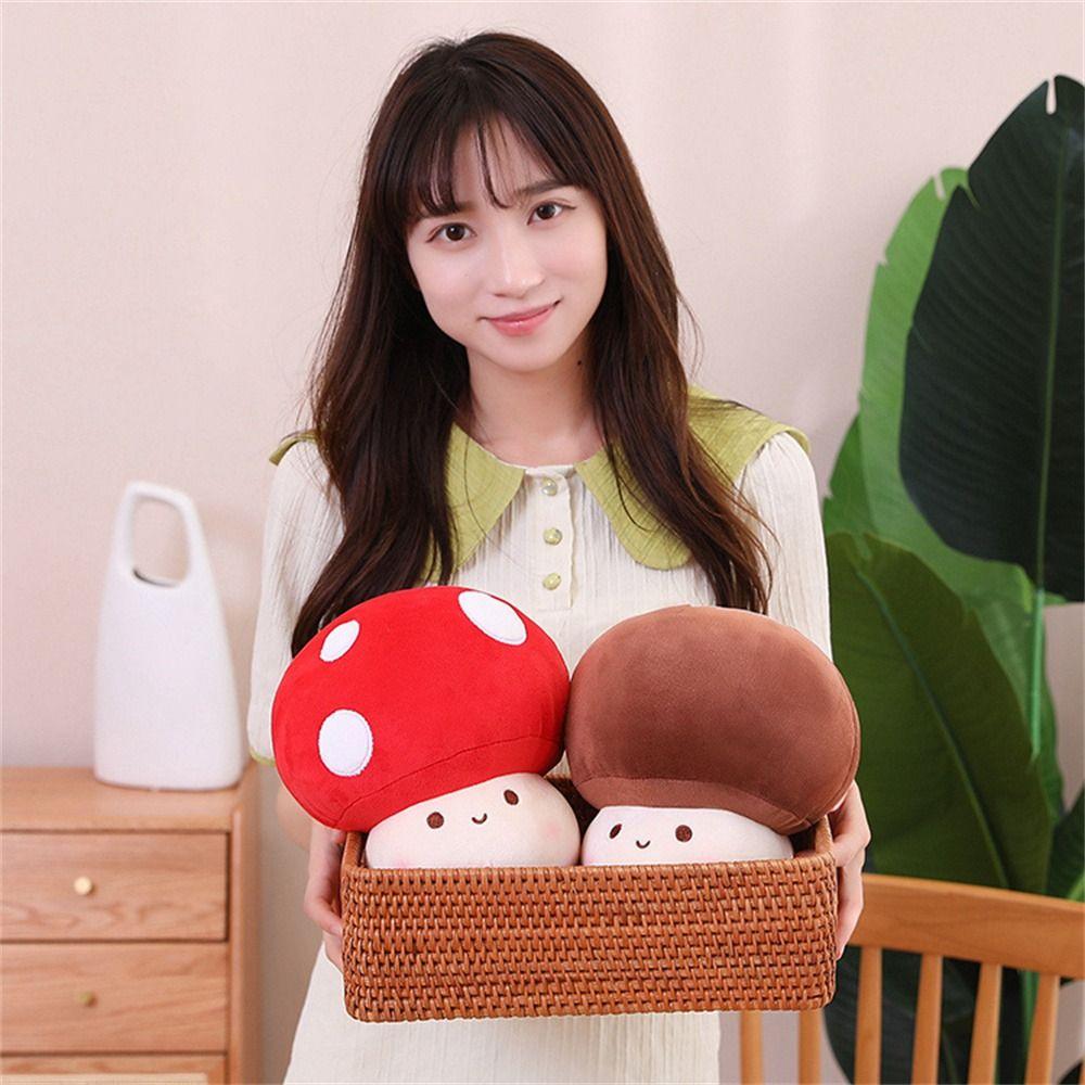 Plant Plush Toy Red Sofa Decor Mushroom Plushie Stuffed Mushroom Mushroom Plush Pillow Plush Toy