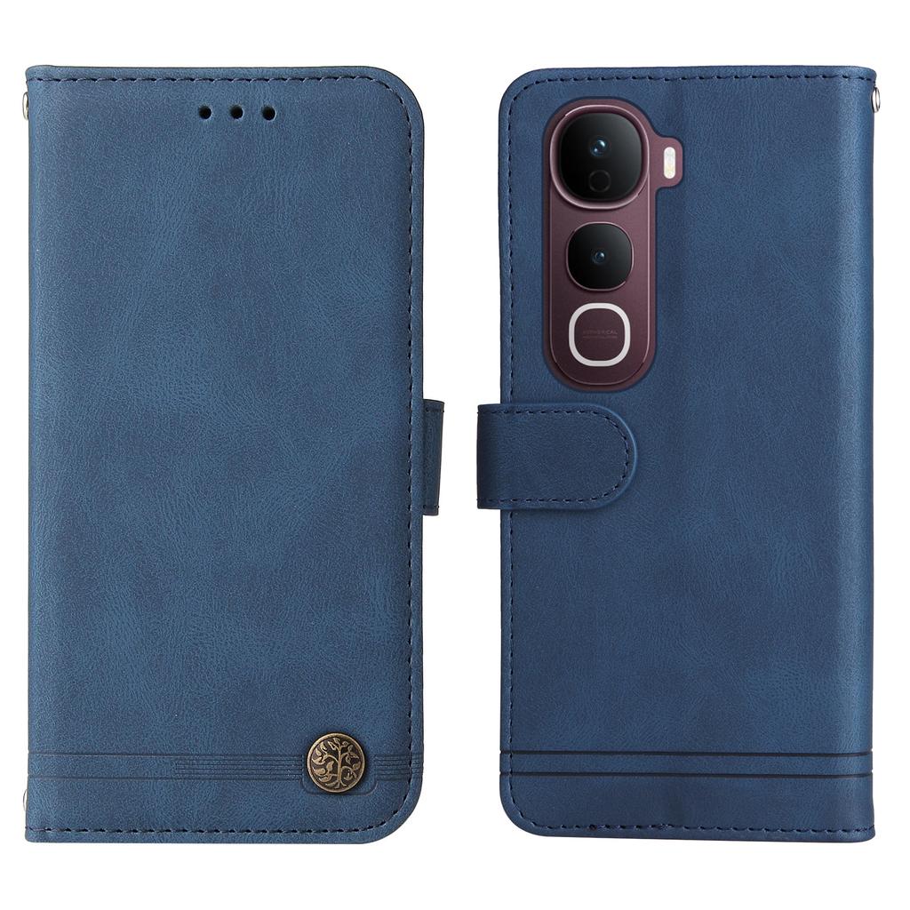 For vivo Y400 Pro 5G/vivo V40e 5G Leather Wallet Cases Skin Touch Phone Cover Stand with Strap
