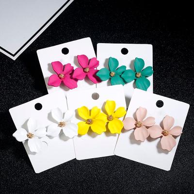 Korean Style Cute Flower Stud Earrings For Women Sweet Earrings Femme Brinco Jewelry