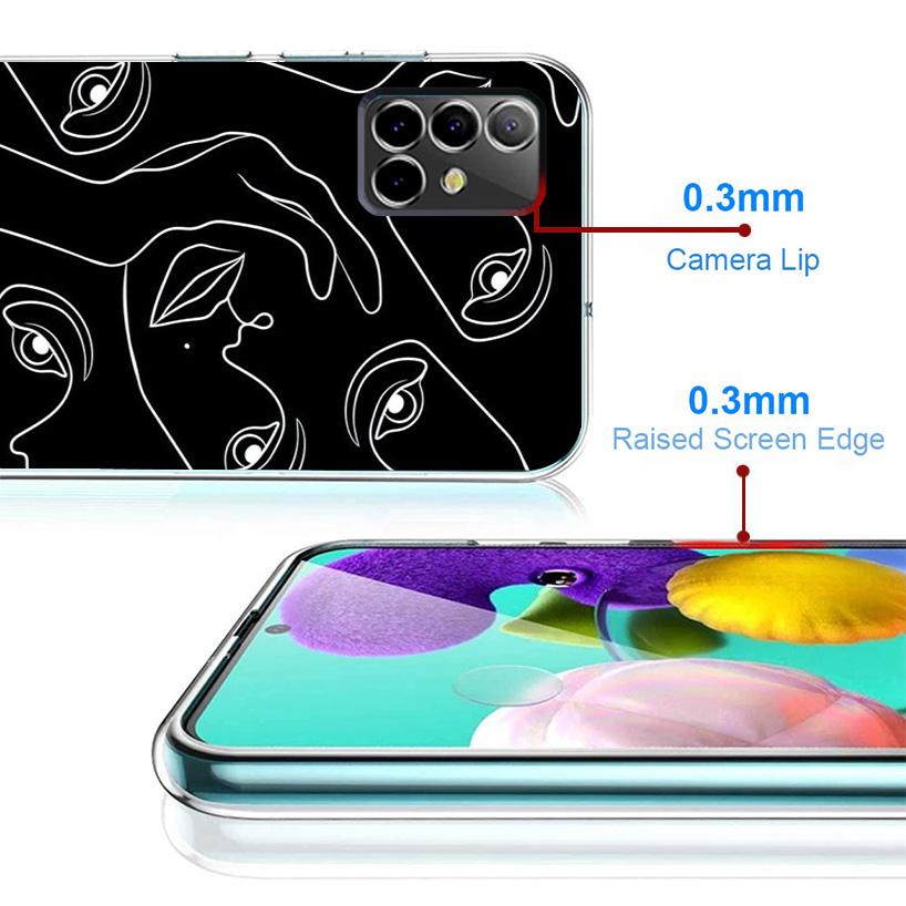 Abstract Line Women Face Phnoe Case for Samsung Galaxy A17 A37 A57 A16 A26 A36 A56 A15 A14 A13 A55 A54 A53 A35 A34 A33 A25 A24 A