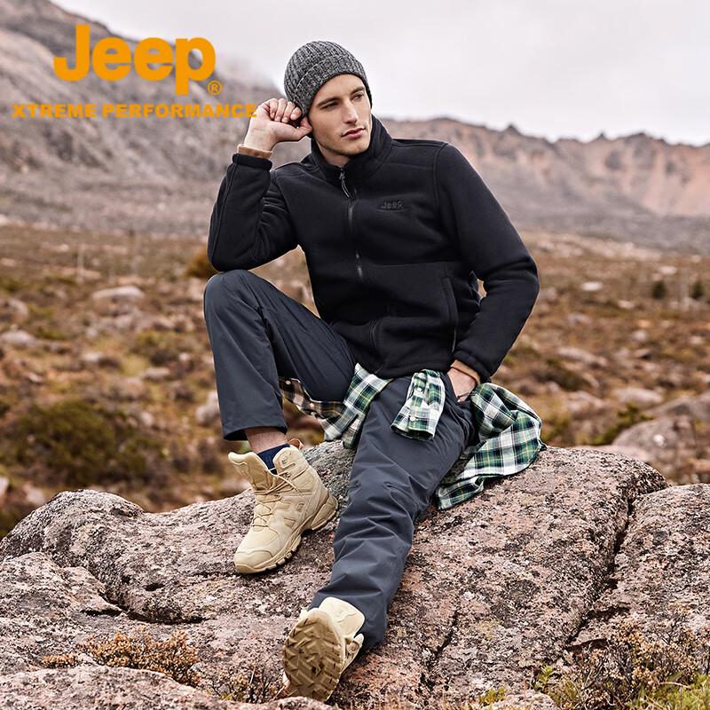 Jeep Men's Outdoor Thickened Fleece Jacket
