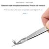 Lash Extension Tweezers Anti Slip Stainless Steel Curved Tip Straight Tweezers High Precision Nail Art Makeup Beauty Tools