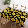 Sunflower Pattern Rectangle Table Cloth for Table Decor Kitchen Dining Waterproof Reusable Tablecloth for Table Indoor Outdoor