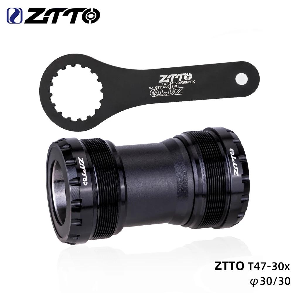 ZTTO Bicycle T47 Bottom Bracket 24 Crankset Dub 29 30mm Sealed Bearing Thread 47 68 73mm Shell 28.99mm Spline Axis MTB Road Bike