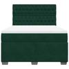 Cadre de lit avec matelas - Maison Exclusive - Velours vert foncé - 160x200cm - Housse lavable