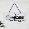 Mediterranean Welcome Doorplate Hanging Pendant Sign Home Store Door Wall Decor