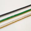 Emerald Zircon Bracelet Hand Jewelry, The Same Niche High-End Titanium Steel Zircon Bracelet For Men And Women