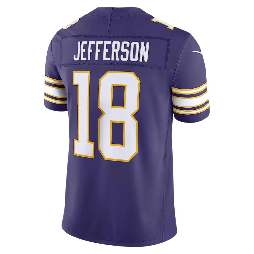 Nike NFL Rugby Jerseys Men's Purple V-neck Moderate (Unisex) Rugby Jerseys 19010739 | Purple / White