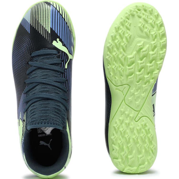 Puma Future 7 Play Comfortable Low-Top Kids Soccer Shoes Kids Soccer Shoes Black Purple Green 107950-03