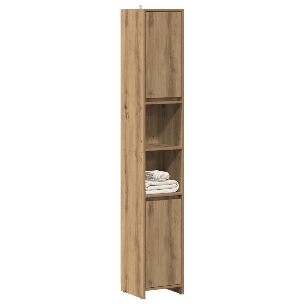 Bathroom Cabinet Artisan Oak 30 x 30 x 183.5 cm Engineered Wood