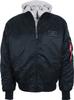 Winter Jacket Alpha Industries MA-1 D-Tec Hood Bomber Jacket (183110) Blue (183110-07)