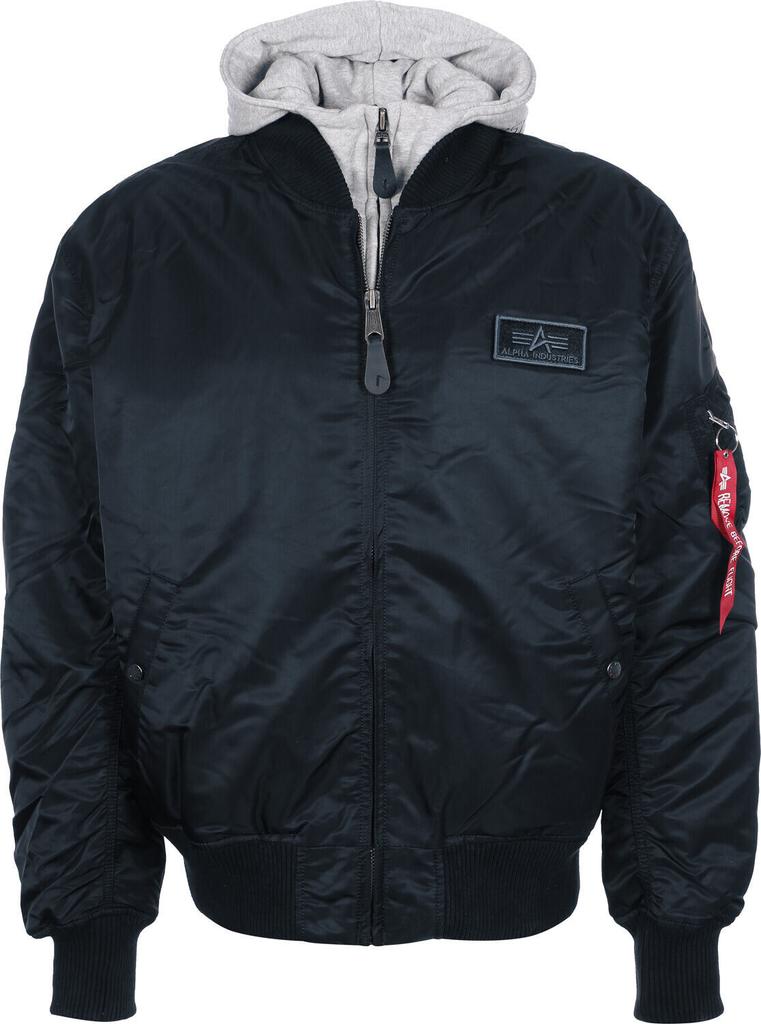 Winter Jacket Alpha Industries MA-1 D-Tec Hood Bomber Jacket (183110) Blue (183110-07)