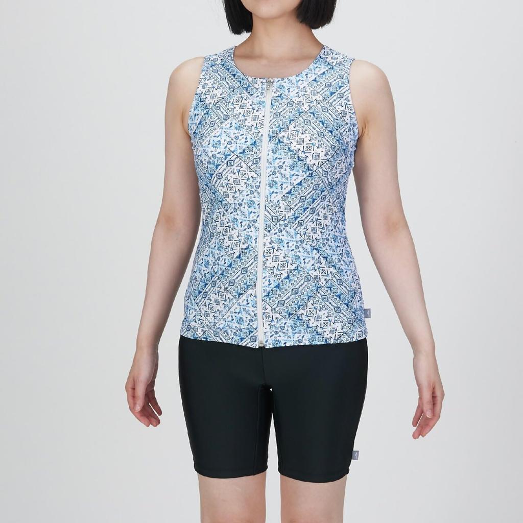 Mizuno Bílé fitness dámské plavky velikosti 2XL,