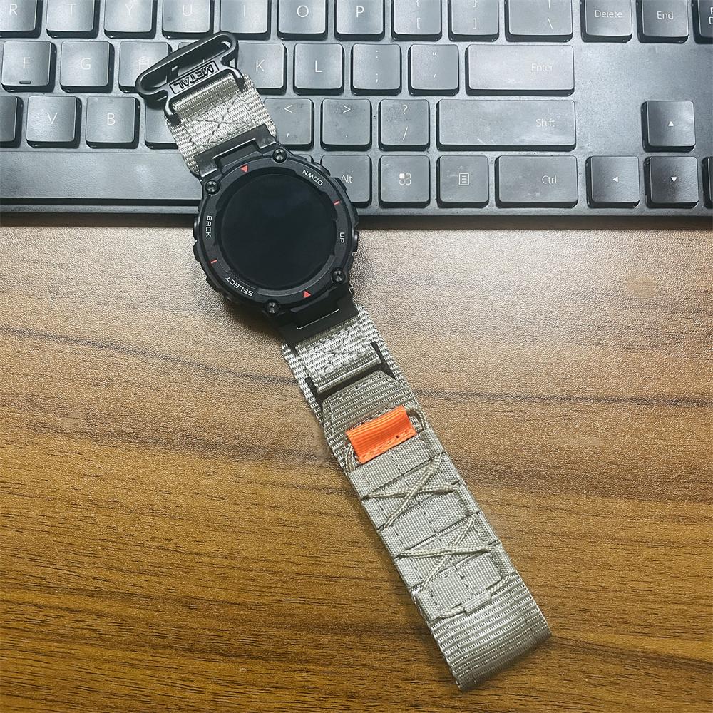 Bracelet en nylon coloré pour Huami Amazfit T-rex 2 boucles pour bracelet de rechange Huami Amazfit Trex/Trex Pro/Trex Ultra Bracelet tyrannosaure