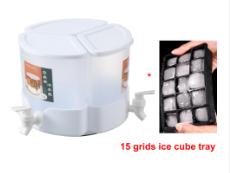 Rotatable Three-grid Plastic Beverage Cold Water Kettle 3-grid Detachable Beverage Machine Fruit Bucket Water Dispenser