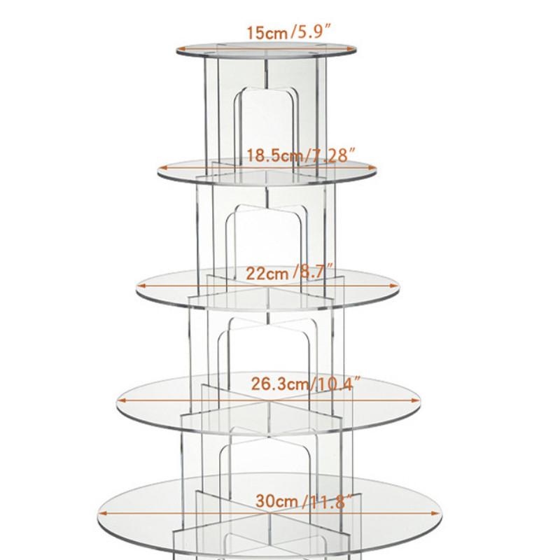 

5-ярусная акриловая подставка для капкейков, подставка для вечеринки, товары для дня рождения, свадьба