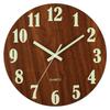 Wood Grain Luminous Wall Clock Fashion Quartz Wall Clock Silent Digital Clock  Wall Decor