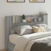 Headboard Cabinet with LED Lighting Grey Sonoma 160 x 16.5 x 103.5 cm