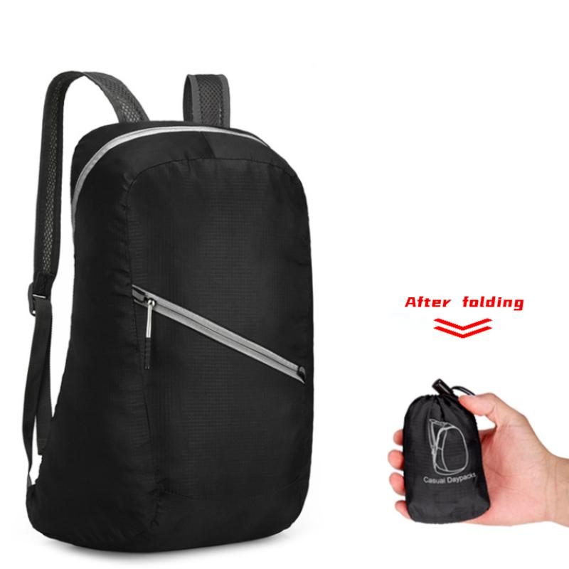 Складной Сверхлегкий Уличный Рюкзак Мужской Женский Альпинистский Спортивный Рюкзак Портативный Дорожный Водонепроницаемый Рюкзак No waterproof чёрный