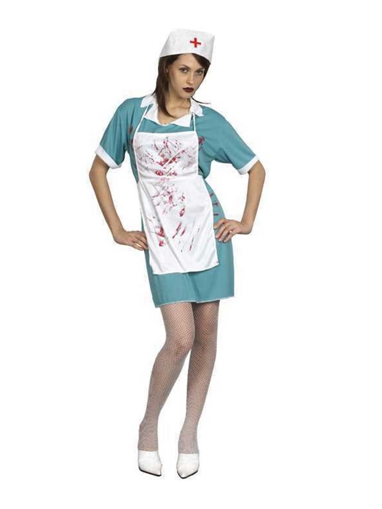 Bloodstained Halloween Costumes Horror Nurse Outfit Men Women Doctor Terroristic Medical Staff Adult Cosplay Stage Performance