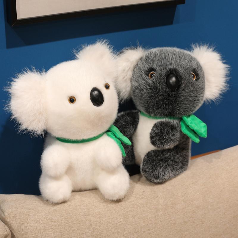 1 Stück 18/25/30cm Kawaii Plüsch Koalabär Plüschtiere Niedlicher Koala mit Blättern Plüschtier Puppe Realistisches Koala Spielzeug für Baby Mädchen Geschenk