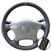 Car Accessories Hand-Stitched Black Non-slip Microfiber Leather 2004-2011 Steering Wheel Cover For Hyundai Elantra